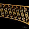PFM provide decorative brass handrail with luxury stone for villa staircase