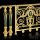 custom luxurious brass railing with luxury stone for villa decor