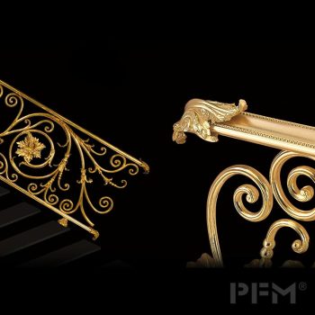 gold color luxurious brass baluster for villa project