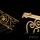 gold color luxurious brass baluster for villa project
