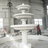 Cusotm经典风格的白色大理石户外花园喷泉别墅