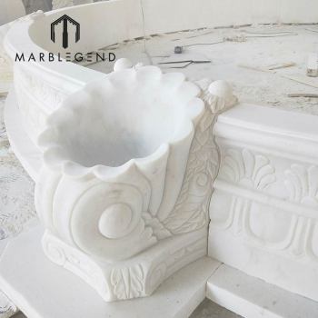 cusotm classic style Italian white marble outdoor garden water fountain for villa