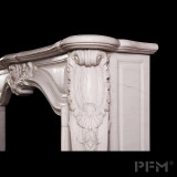 中国大理石壁炉制造商定制法国过渡路易·路易（Louis White Marble）壁炉架