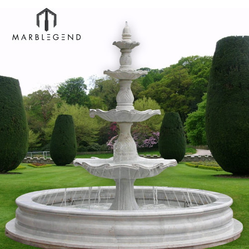 marble foutain manufacturer customized classic large white marble outdoor fountain for garden