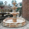 wholesale price china sunset red marble tiers water fountain suppliers custom marble outdoor water fountain for garden
