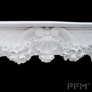 Classic French white marble fireplace surround white marble chimney for Villa