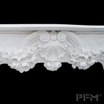 Classic French white marble fireplace surround white marble chimney for Villa