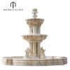 China manufacturer custom classic style sunset red marble garden water fountain for villa