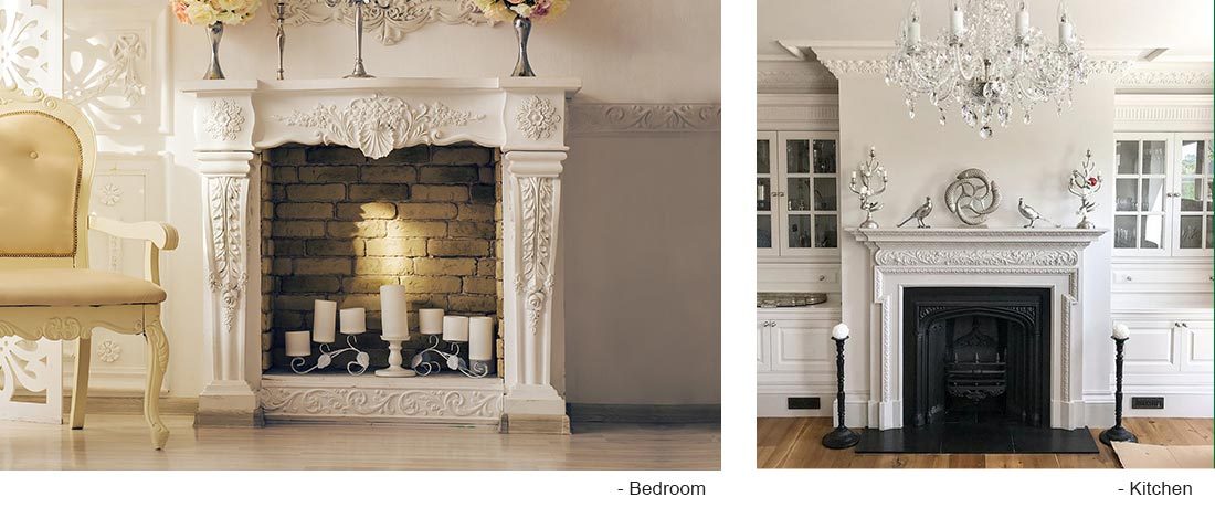 classic marble fireplace