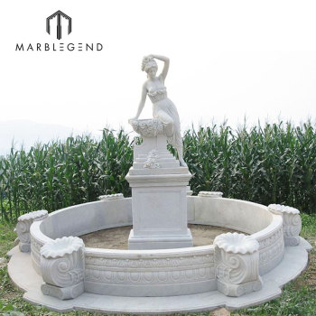 Best price China marble fountain sculptures suppliers custom Italy marble statue fountain for garden