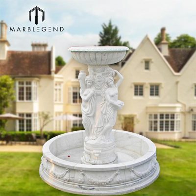 Best price China marble fountain sculptures suppliers custom Italy marble statue fountain for garden