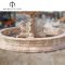 Custom outdoor China sunset red marble 3 tier large lion head garden water fountain sculpture