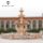 Custom outdoor China sunset red marble 3 tier large lion head garden water fountain sculpture