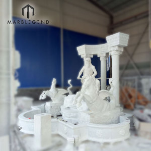 Custom marble fountain sculptures famous large outdoor garden Italy white marble Trevi water fountain