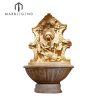 Best price lionhead marble wall fountain bespoke outdoor or indoor marble wall water fountain for garden