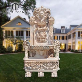 top rated China Marble hand carving lion garden water fountain sunset marble lions head wall fountain