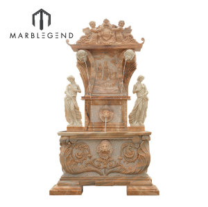 custom China hand carved marble outdoor wall water fountain for garden