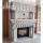 indoor decoratived hand carved classic double travertine marble fireplace mantel