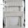 indoor decoratived hand carved classic double travertine marble fireplace mantel