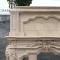 hand carved antique double Crema Marfil marble fireplace surround for indoor decor