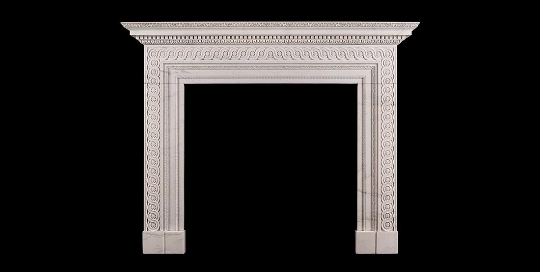 white marble fireplace surround for living room 