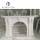 PFM custom free-standing modern white marble fireplace mantel for villa decor