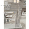 China marble fireplace manufacturer custom indoor statue white marble fireplace mantel