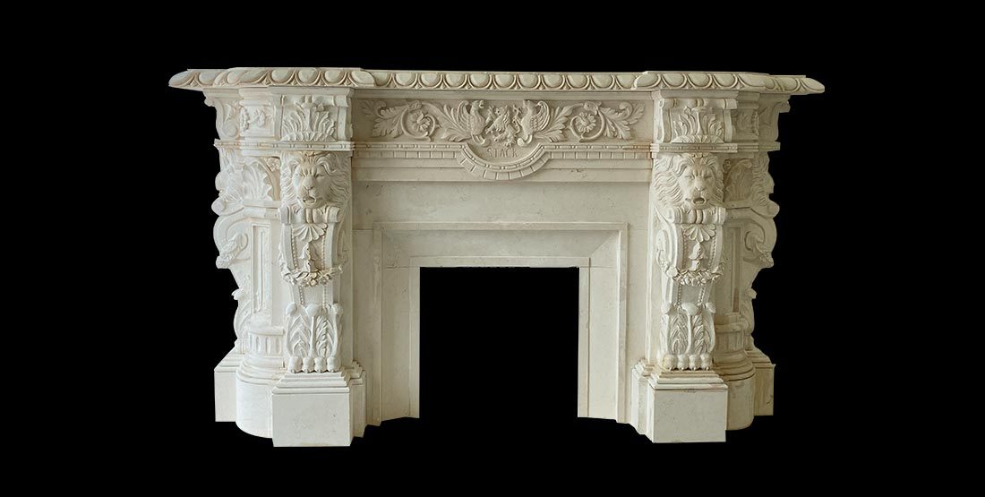 white marble fireplace mantel 