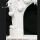hand carving antique angel statue white marble fireplace mantel for villa decor