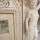 Hand carved classic louis statue beige marble fireplace mantel for villa decor