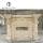 Hand carved classic louis statue beige marble fireplace mantel for villa decor