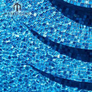 Custom China Mosaic Design Blue Glass Mosaic Swimming Pool Tile