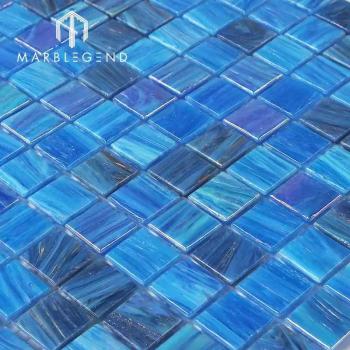 Blue Glass Mosaic Manufacturer Custom Swimming Water Pool Mosaics Tile