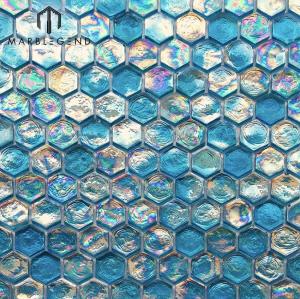 Mosaic price water pool blue glass mosaic tiles for villa