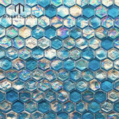 Mosaic price water pool blue glass mosaic tiles for villa