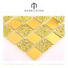 gold mirror glass mosaic living room wall tile for luxury villa decor