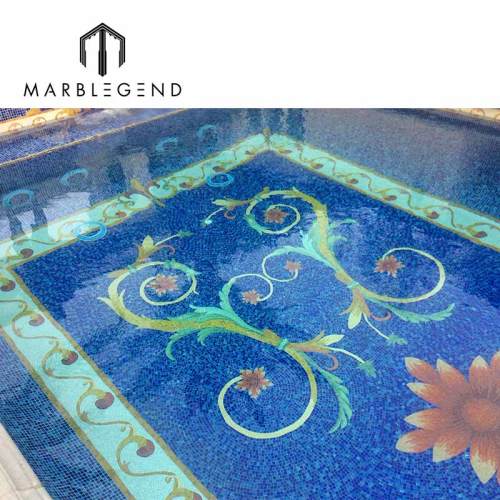 custom stained glass mosaic patterns swimming pool mosaic tile