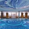 custom villa project mosaic art patterns blue swimming water pool glass mosaic tiles