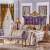 custom luxury royal furniture large king bedroom sets classic style livingroom violet solid wooden furniture set