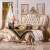 custom luxury royal furniture large king bedroom sets classic style livingroom violet solid wooden furniture set