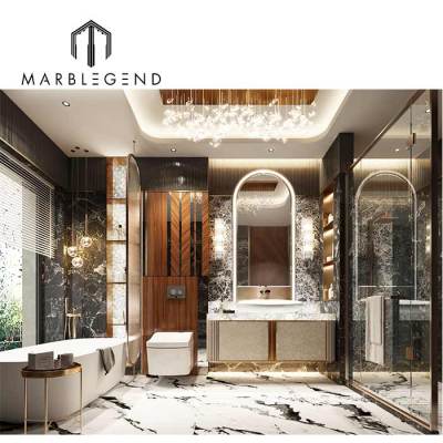 luxury home 3D Rendering interior design liviving room bathroom marble floor design service