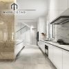modern luxury apartment interior design white marble flooring decor service