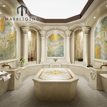 spa bathroom interior design marble floor onyx wall luxury style decor service