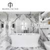 modern Turkey milas lilac white marble slab wall natural stone villa room decor
