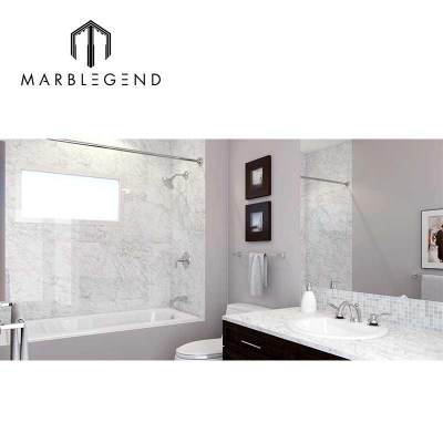 luxury villa decor Italy bianco carrara venato white marble slab room flooring