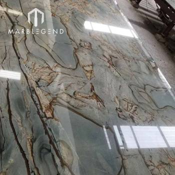 manufacture price Brazil roman blue quartize slab luxury quartz stone livingroom marble wall