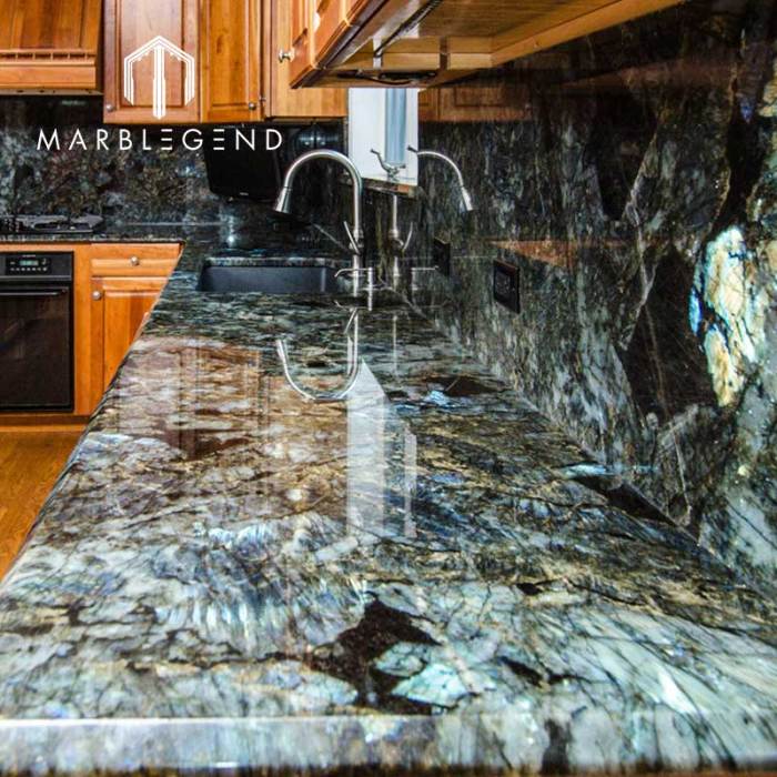 granite suppliers custome blue Labradorite granite slab countertops