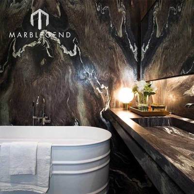 customize marble slab price Italy luxury cipollino ondulato marble tile natural stone  wall villa decor
