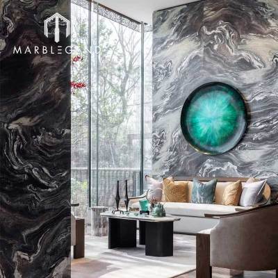 customize marble slab price Italy luxury cipollino ondulato marble tile natural stone  wall villa decor