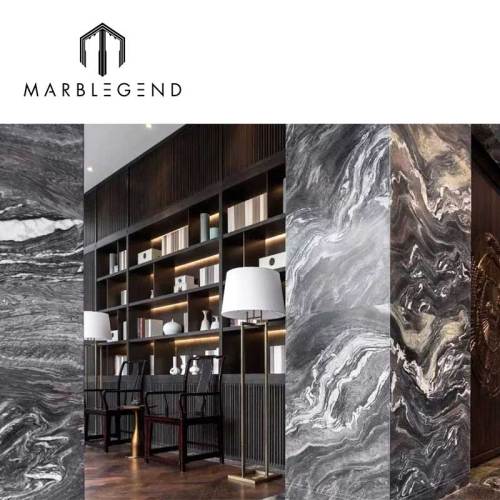 customize marble slab price Italy luxury cipollino ondulato marble tile natural stone  wall villa decor